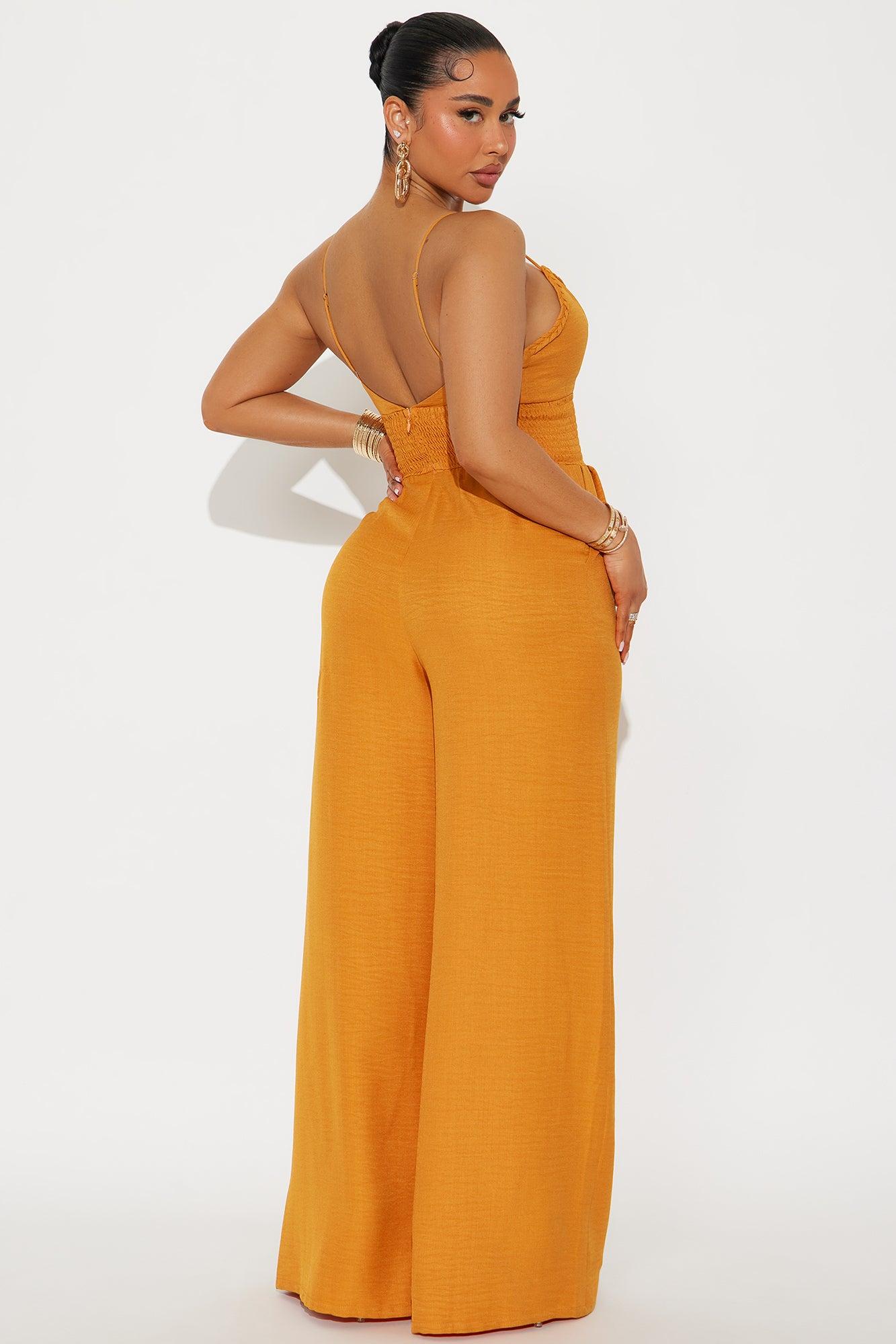 Vacay Mami Jumpsuit - Mustard Product Image