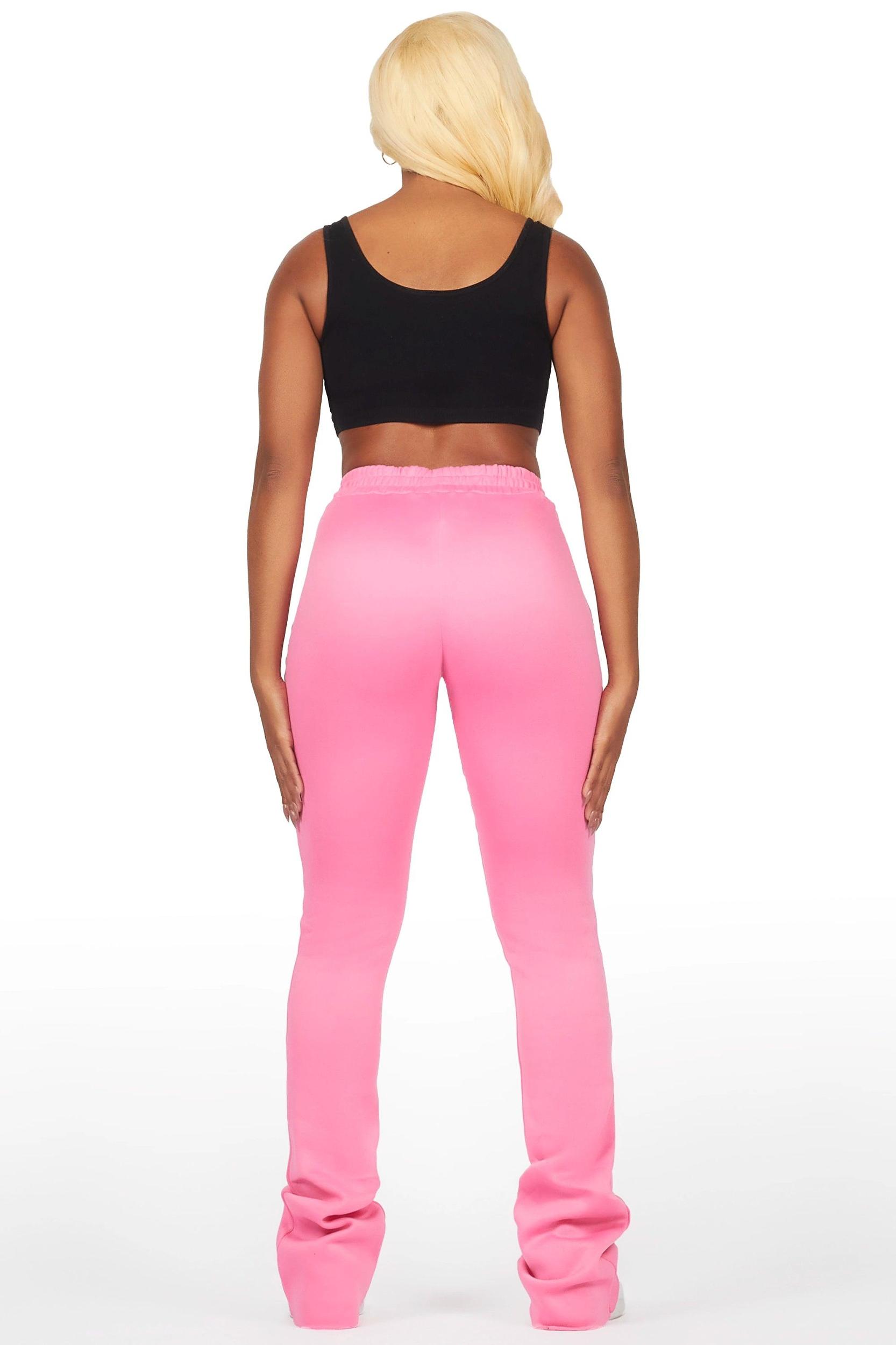Juliana Bubblegum Pink Super Stacked Track Pant Female Product Image