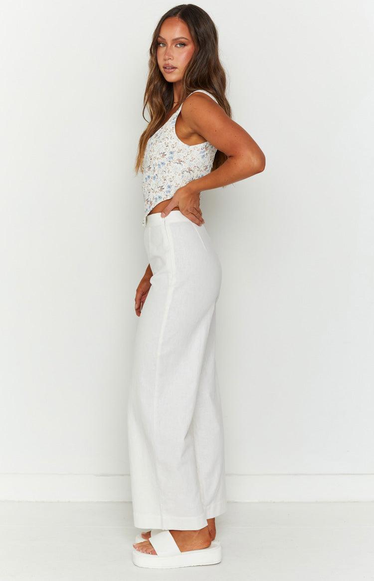 Julian Linen Pants White Product Image