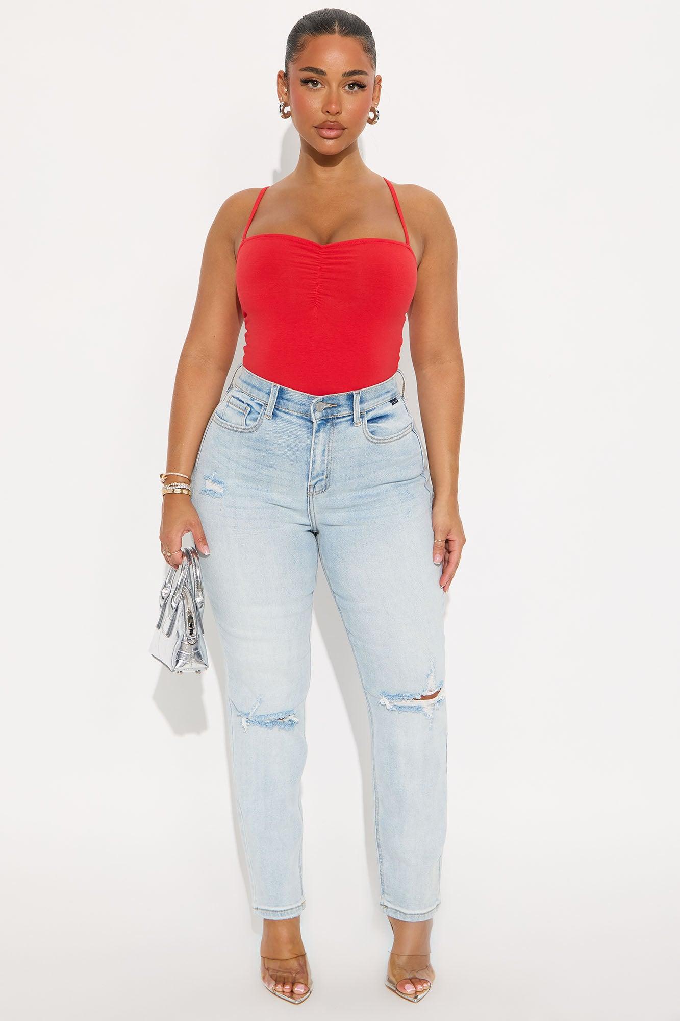 Nina Sweetheart Ruched Cami - Red Female Product Image