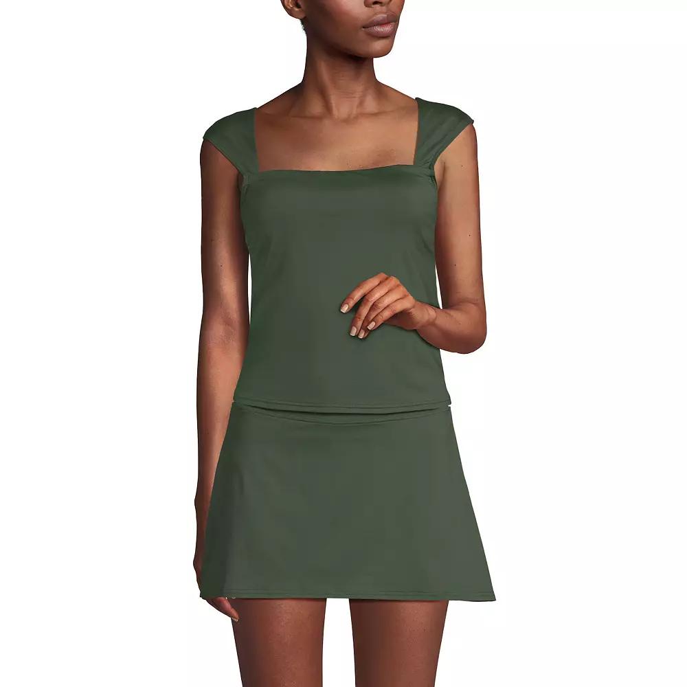 Women's Lands' End Square Neck Underwire Tankini Swim Top,  Product Image