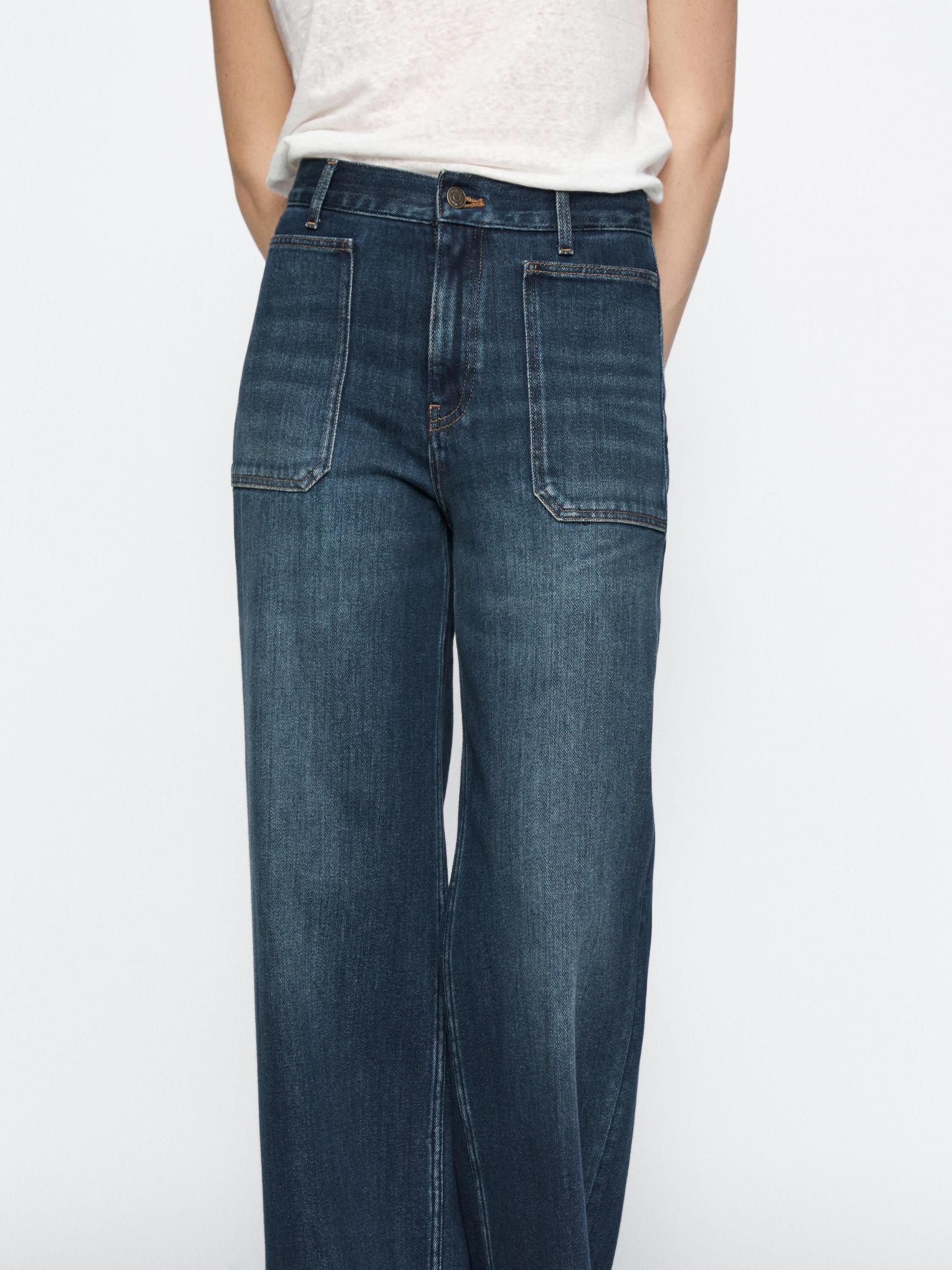 Straight-leg high-waist jeans Product Image