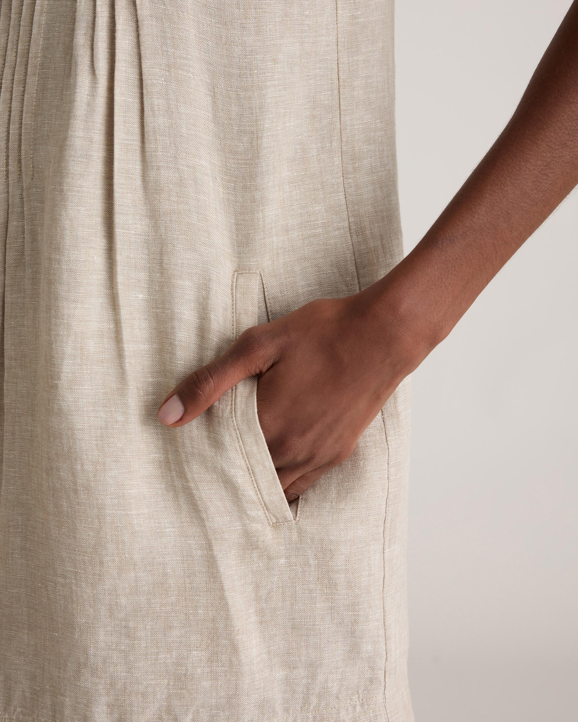 Quince | Women's 100% European Linen Sleeveless Swing Dress Size XS Product Image