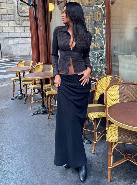 Jodie Maxi Skirt Black Product Image