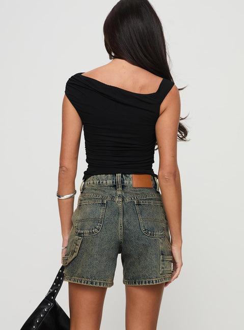 Lou Carpenter Denim Shorts Antique Wash Product Image