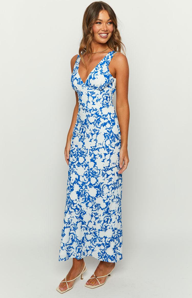 Verlaine Blue Floral Maxi Dress Baby Product Image