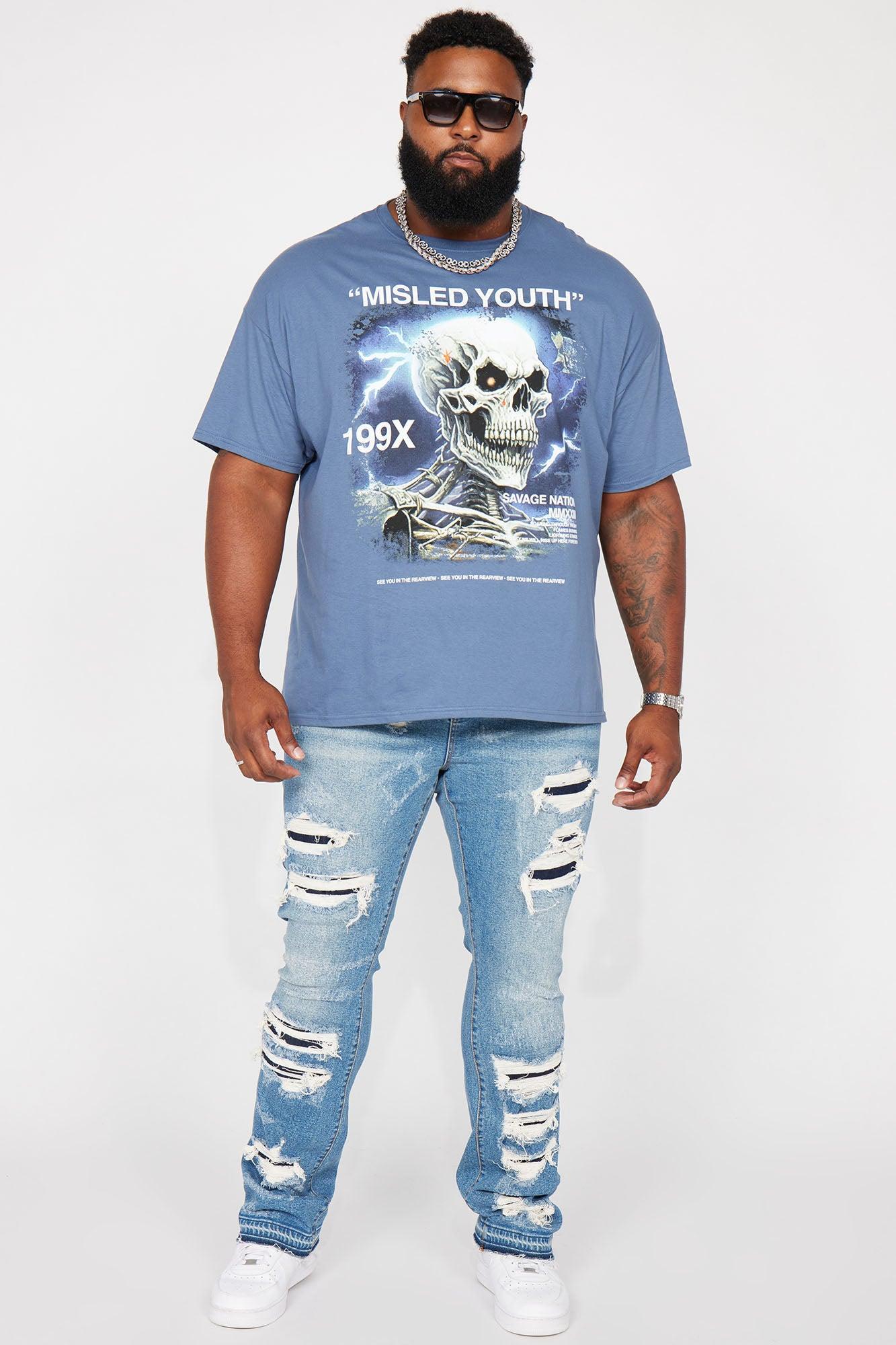 Cuff Me Stacked Skinny Flared Jeans - Medium Wash Product Image