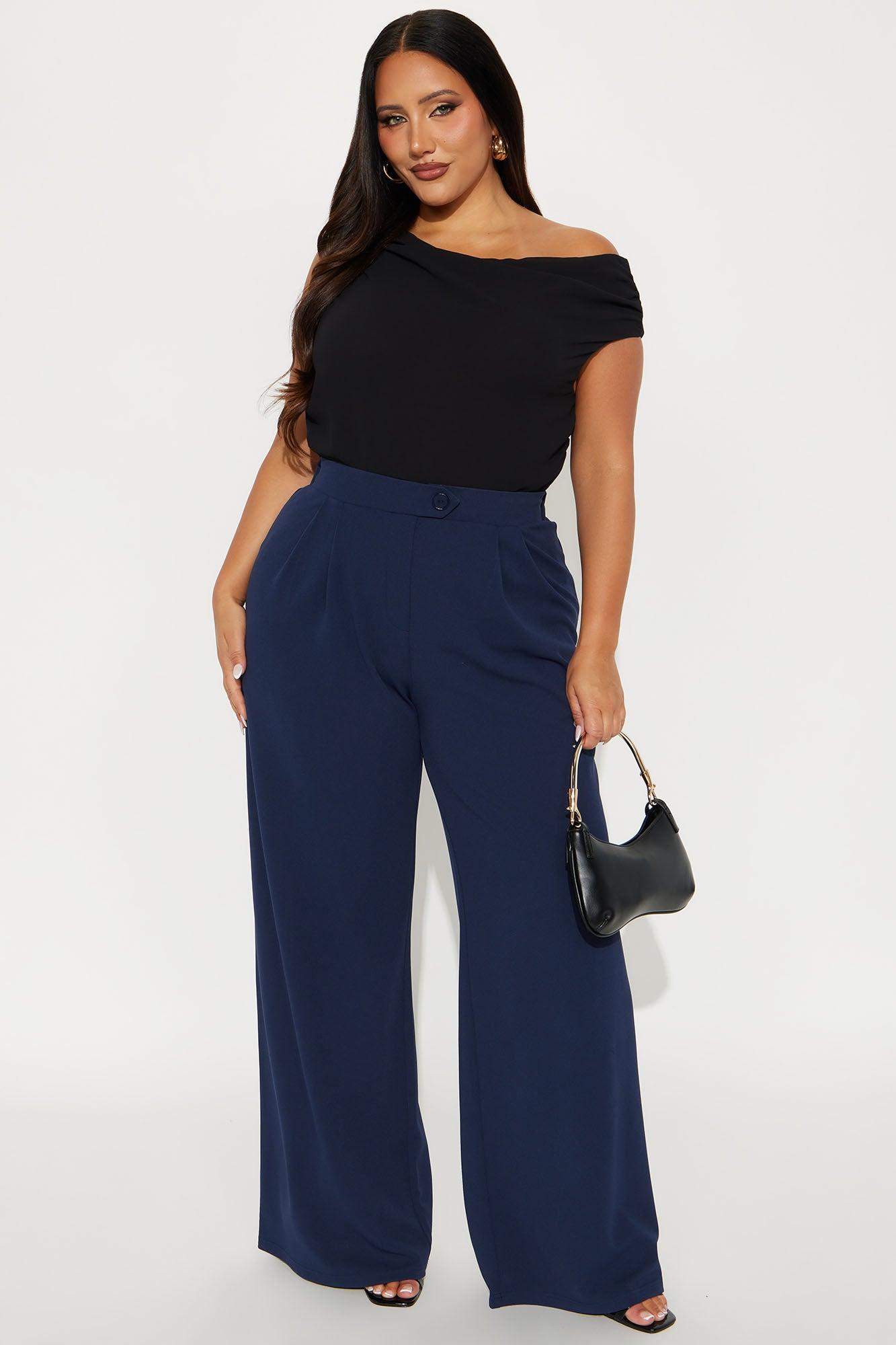 What Matters Most Wide Leg Trouser - Navy Female Product Image