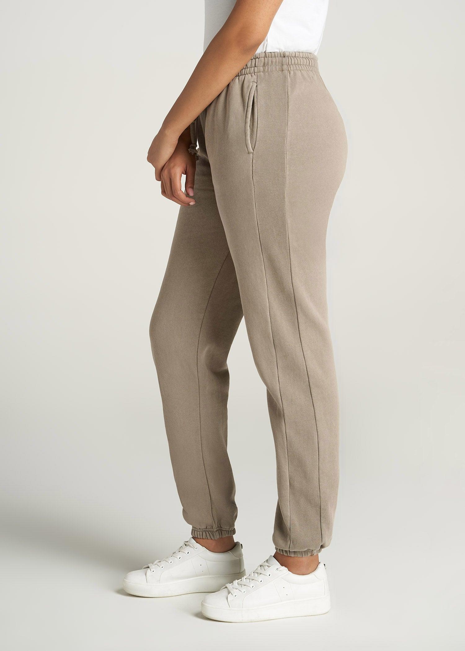 Wearever Fleece Regular Fit Sweatpants for Tall Women in Khaki Female Product Image