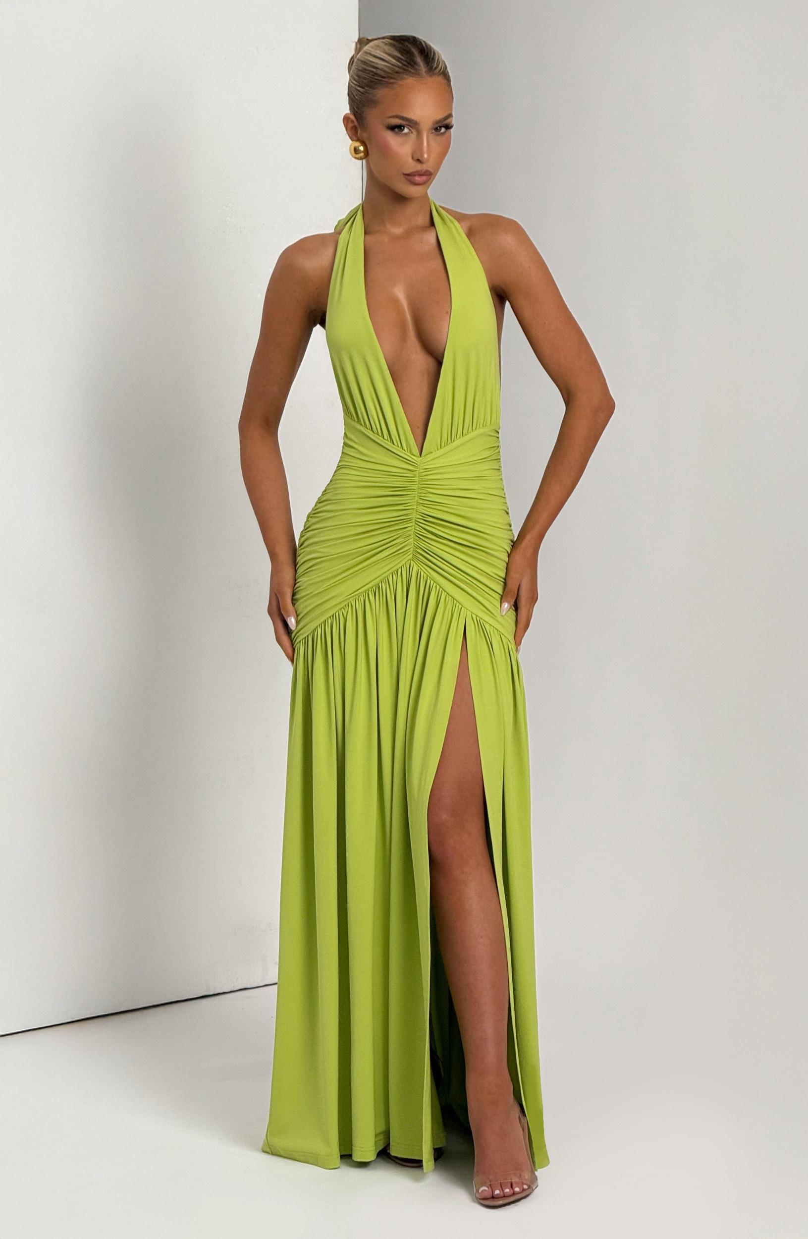 Melania Maxi Dress - Olive Product Image