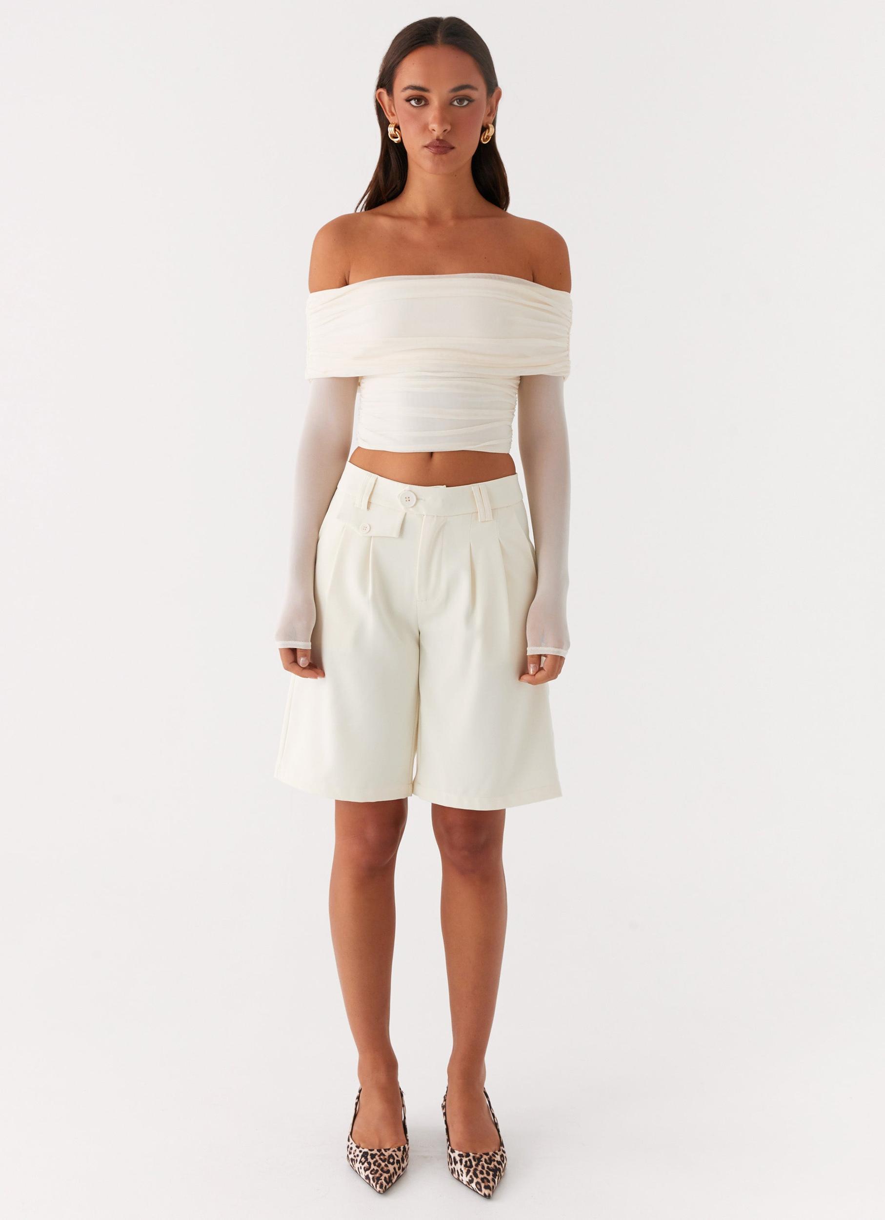 Vivianne Off Shoulder Top - Ivory Product Image