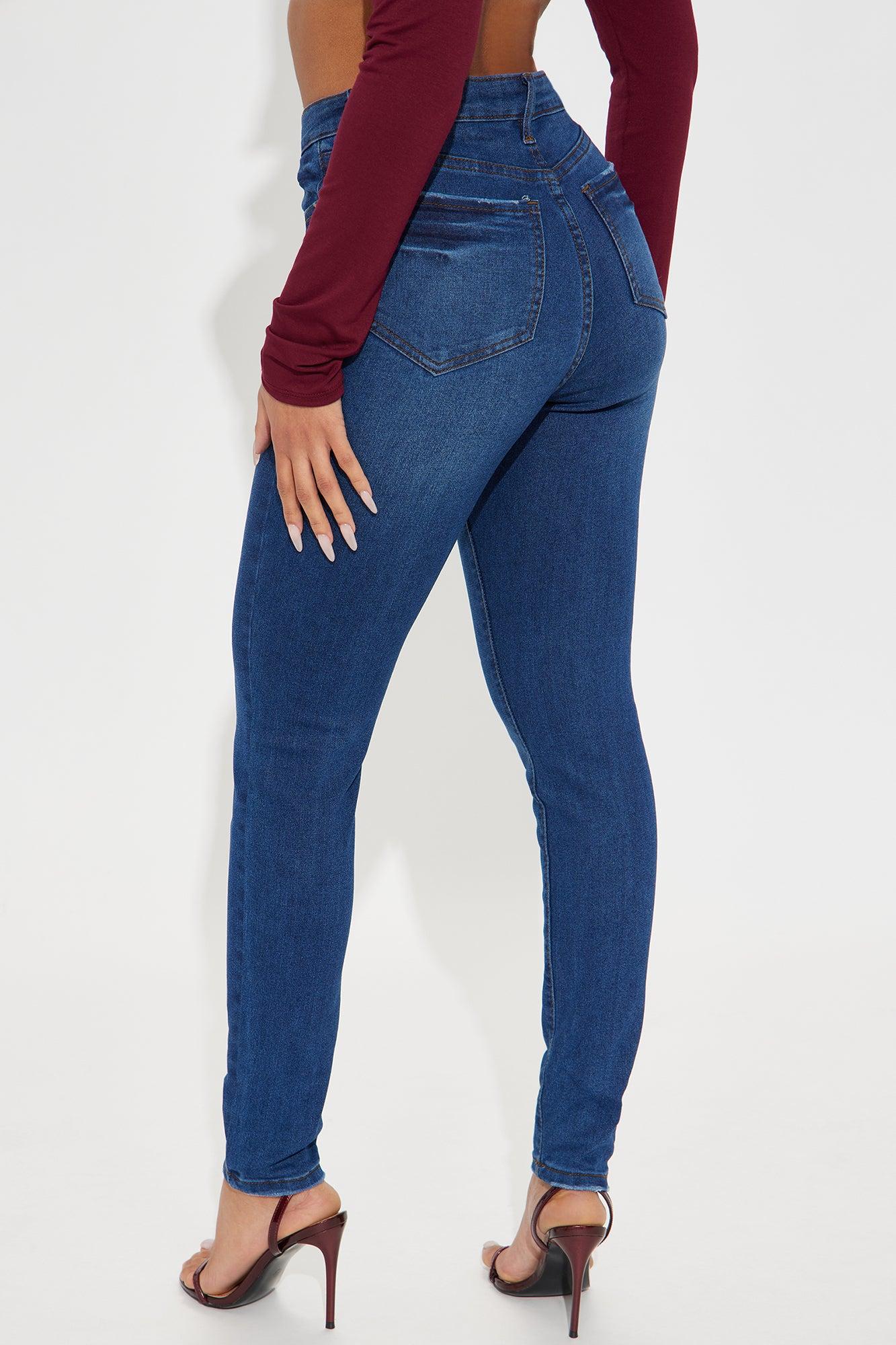 Too Legit Stretch Basic Skinny Jeans - Dark Wash Product Image