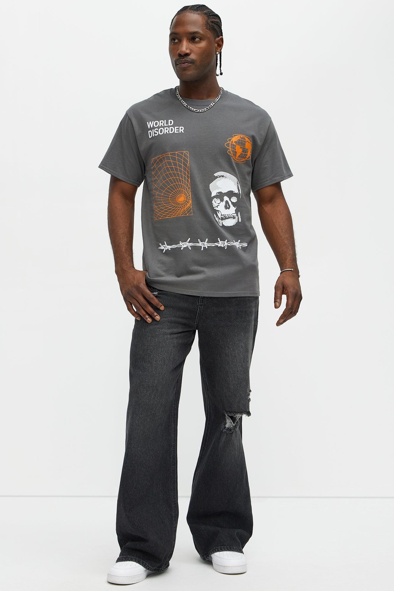 World Disorder System Short Sleeve Tee - Charcoal Product Image