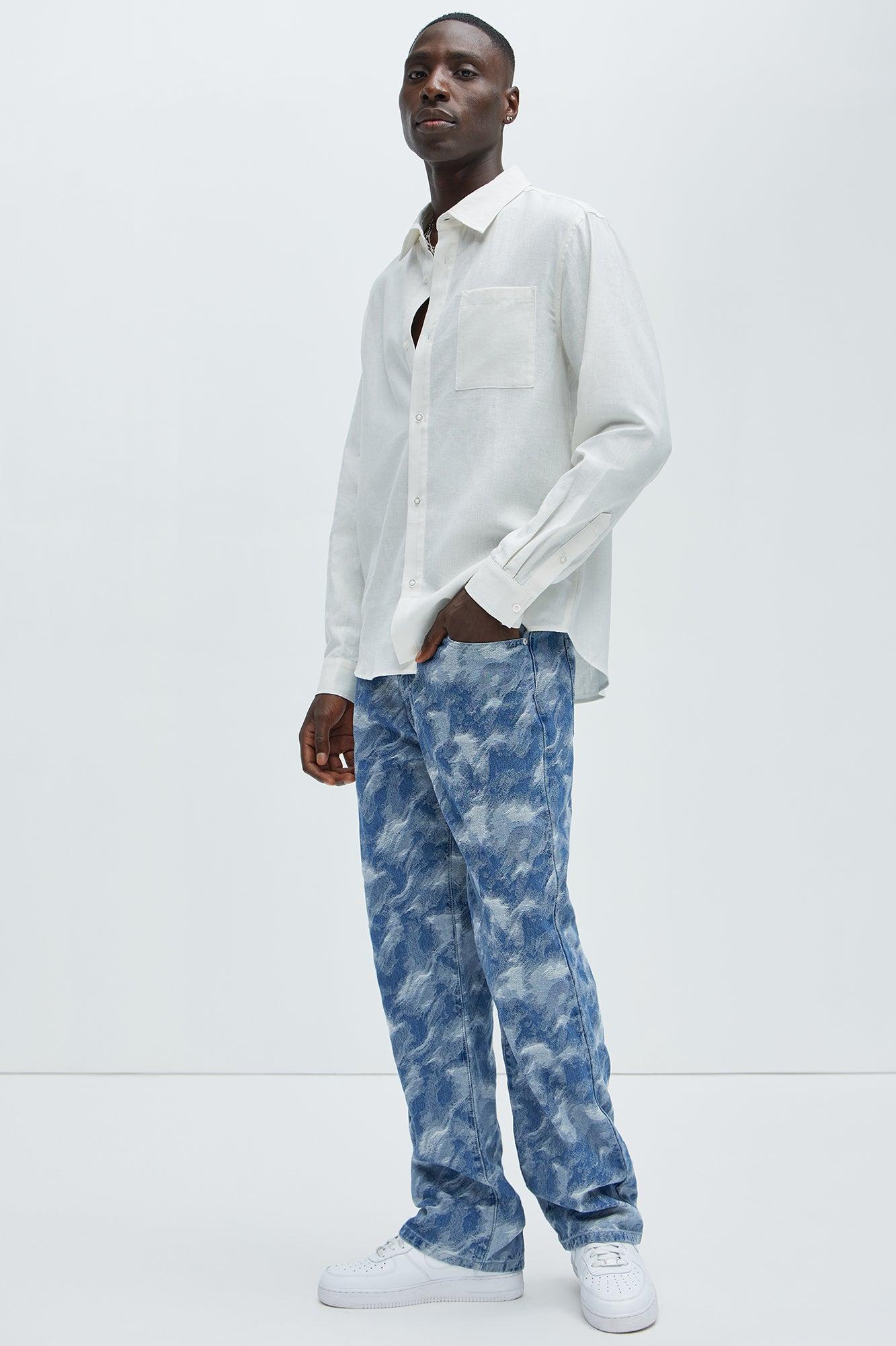 Murky Waters Straight Jeans - Medium Blue Wash Product Image