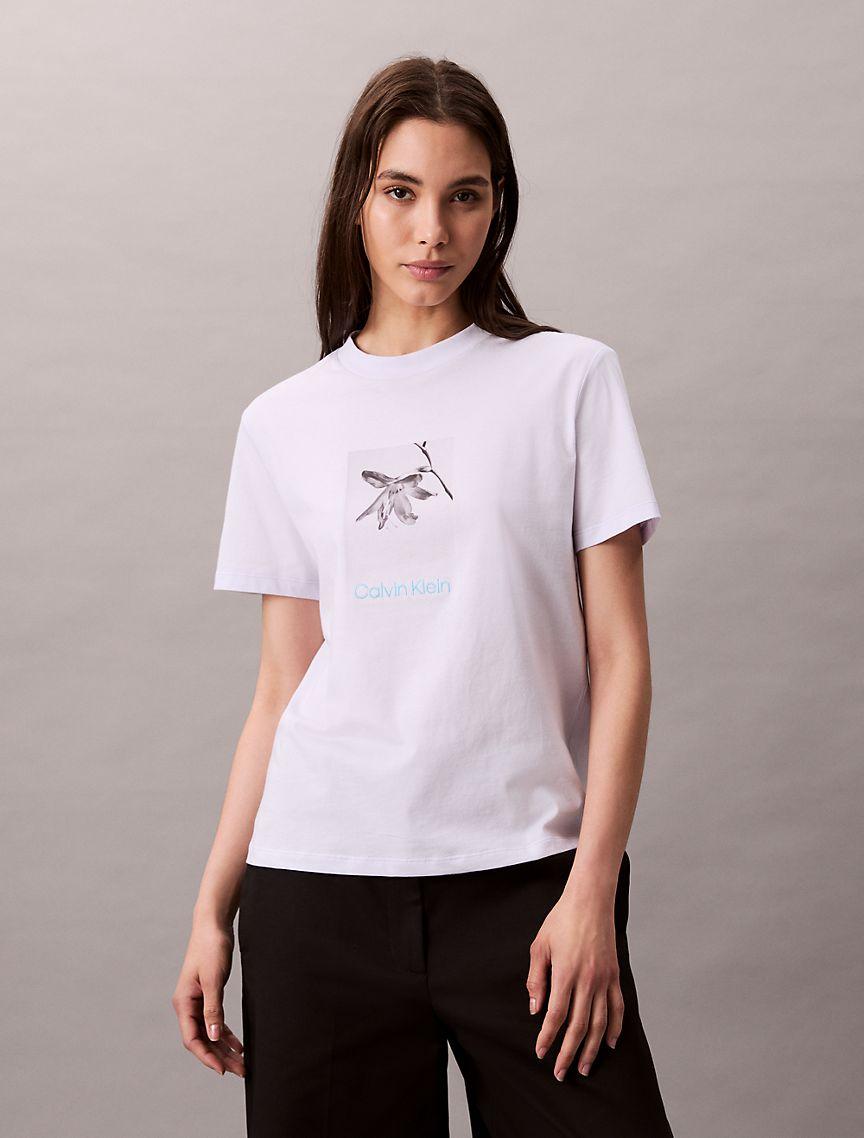 Floral Photo Graphic Classic T-Shirt  Product Image