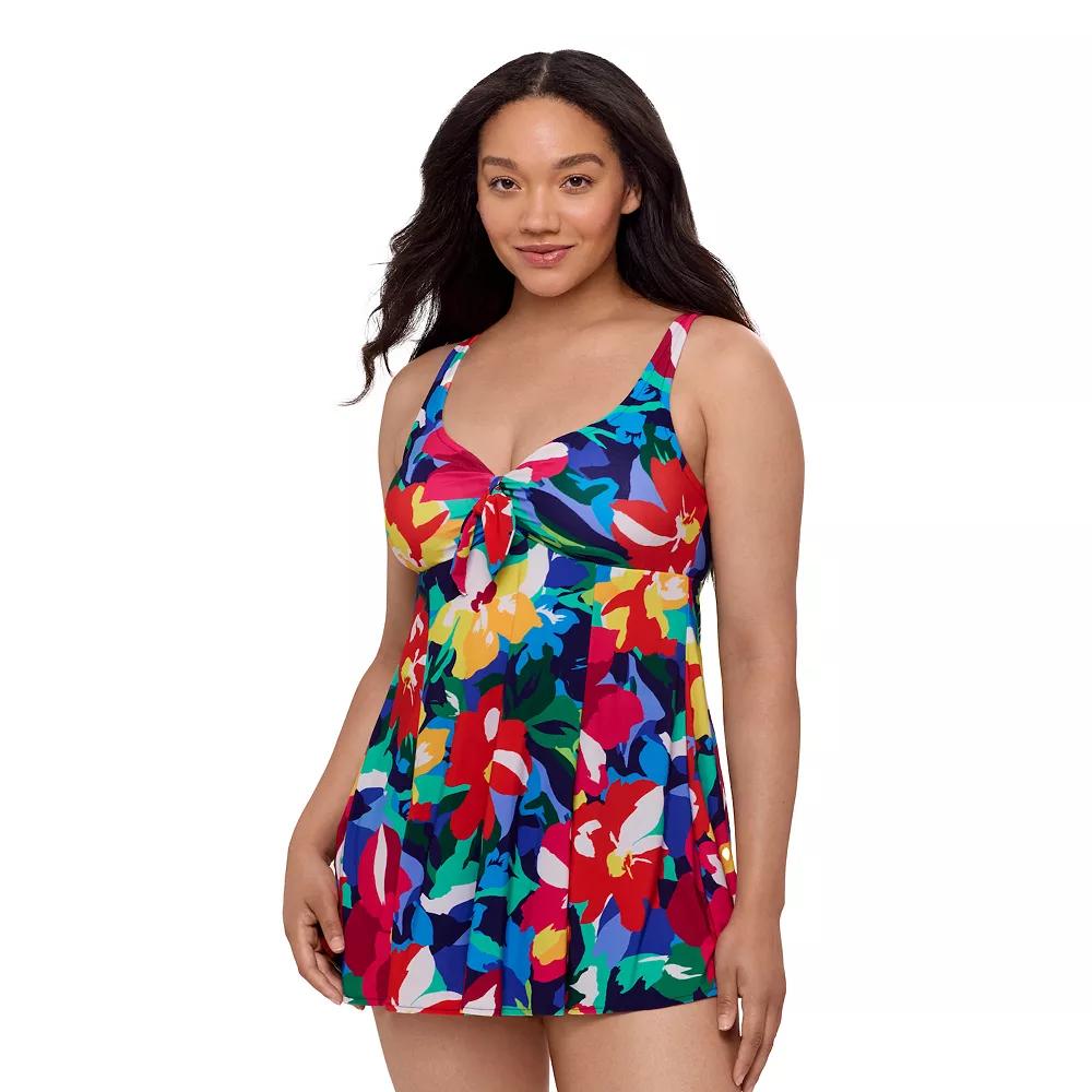 Women's Bal Harbour Bow Front Swimdress, Size: 16, Sunny Daze Product Image
