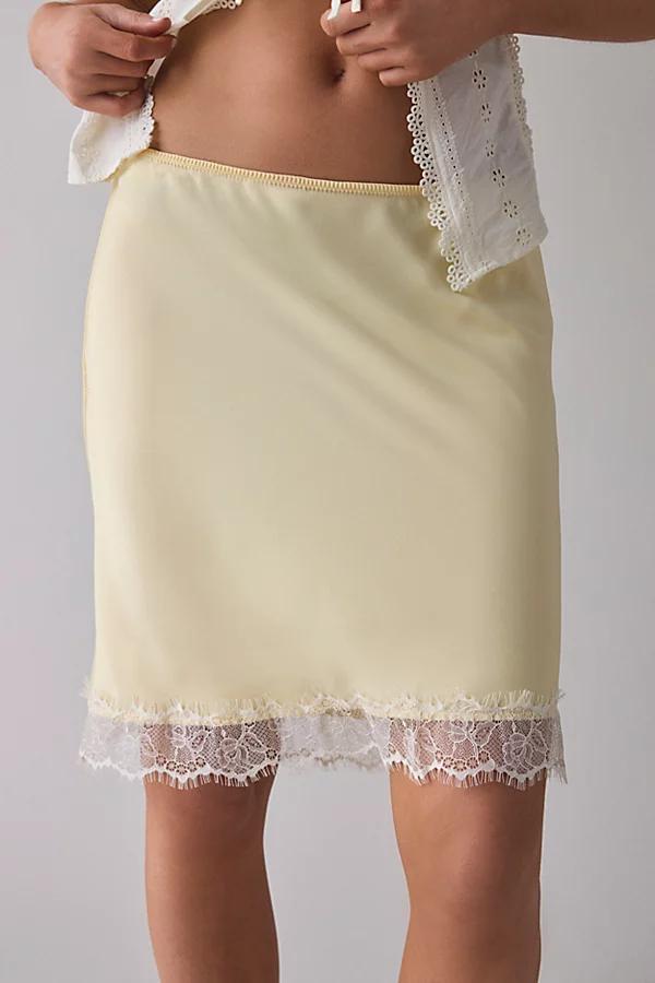 Kimchi Blue Addy Lace Trim Satin Slip Midi Skirt Womens at Urban Outfitters Product Image