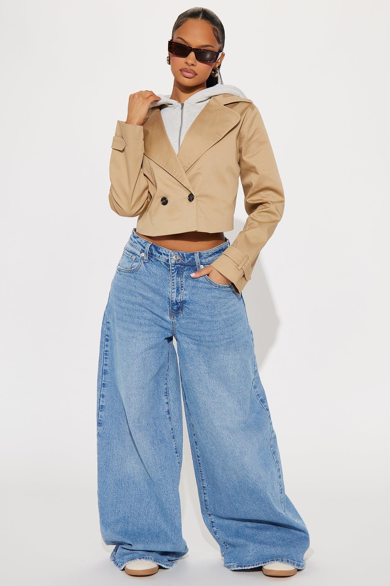 Stay Elevated Hooded Blazer - Taupe Product Image