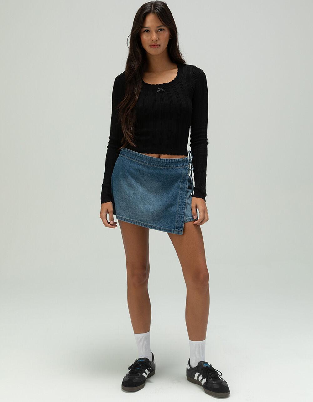 RSQ Womens Denim Skort - MEDIUM WASH Product Image