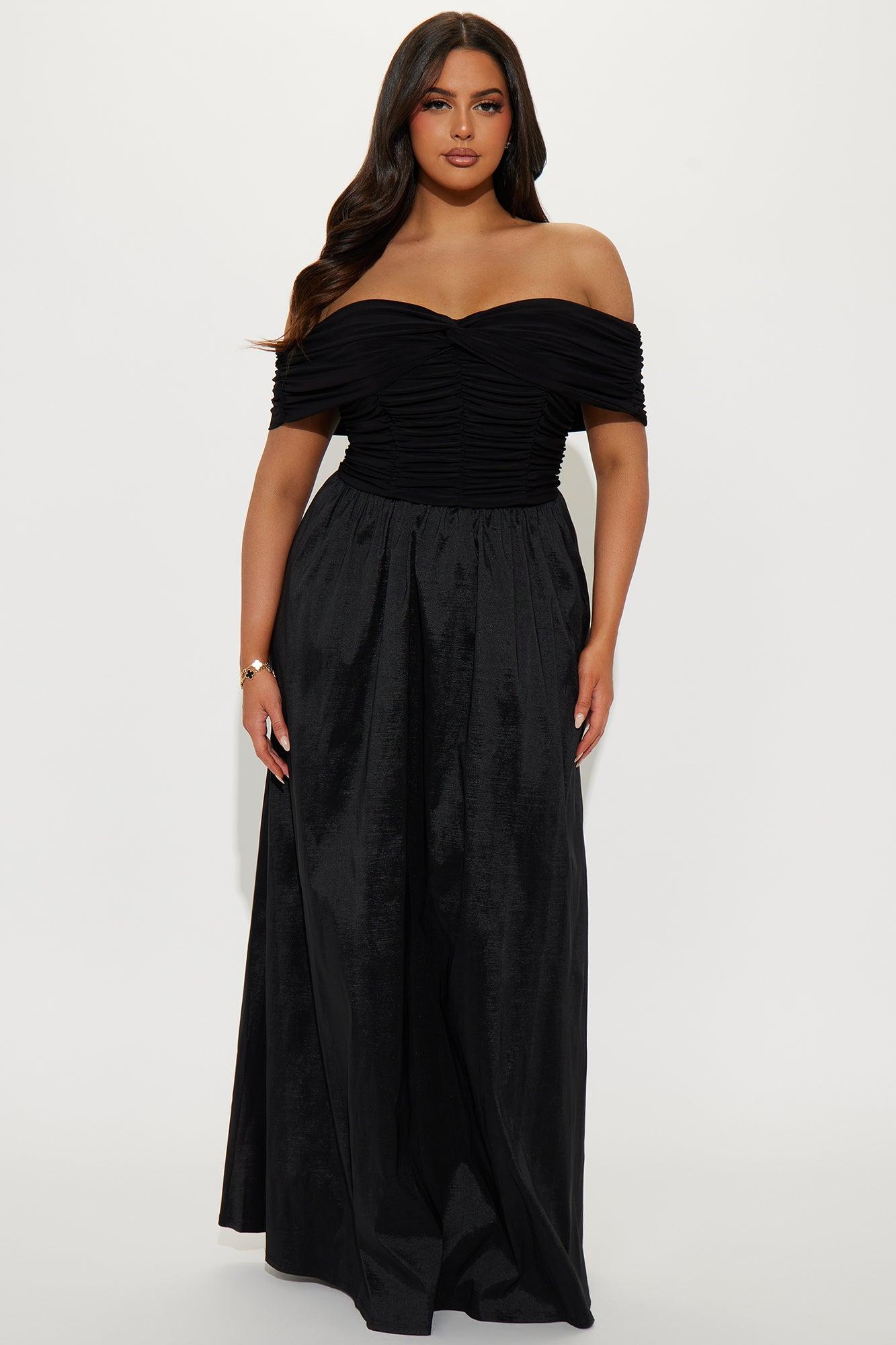 Tiana A Line Maxi Dress - Black Product Image