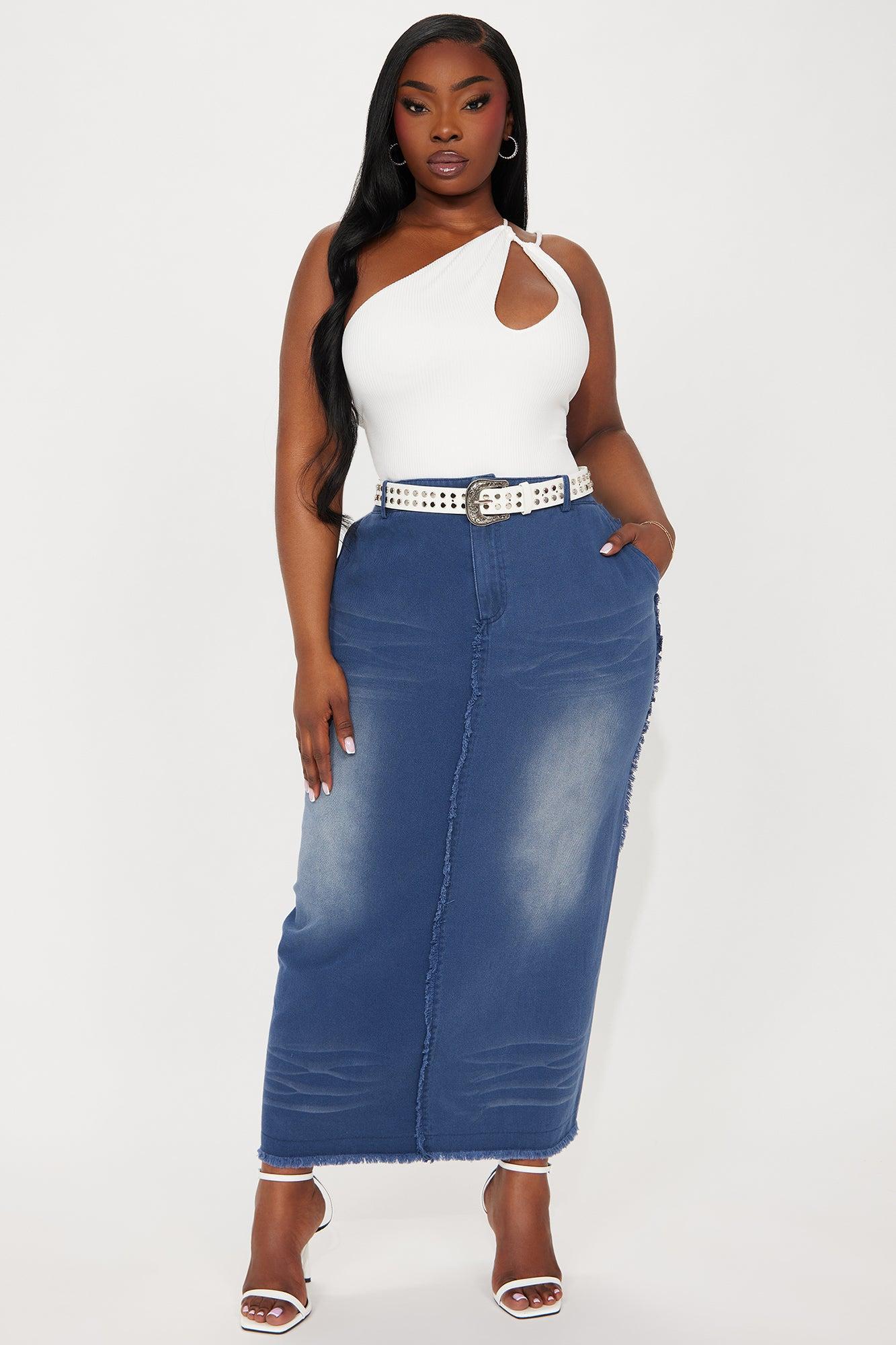Weekend In Austin Belted Maxi Skirt - Blue Product Image