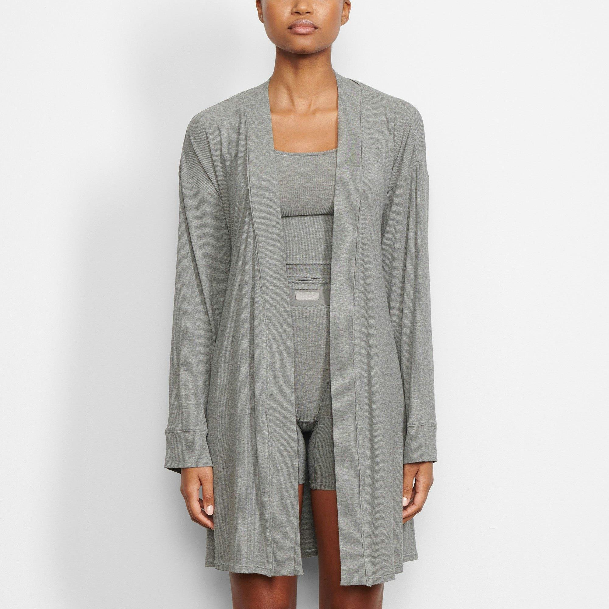 SOFT LOUNGE ROBE | HEATHER GREY Product Image
