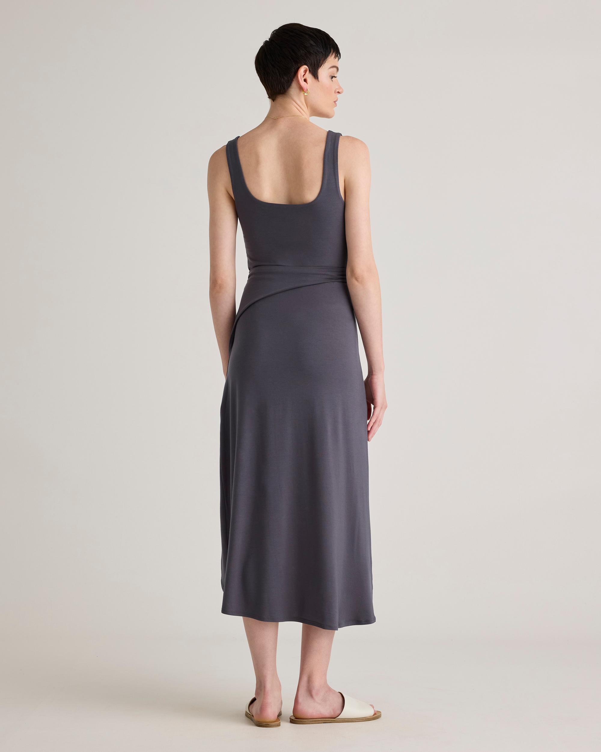 Quince | Women's Tencel Jersey Side Tie Midi Dress Size XS Product Image