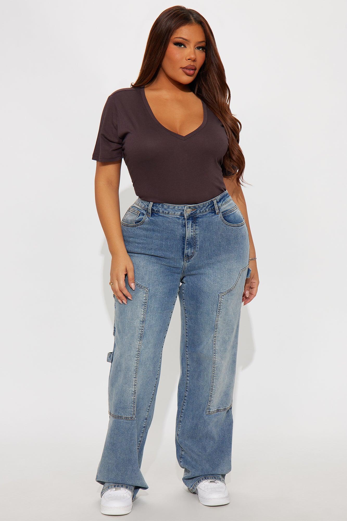 Carlisle Carpenter Stretch Straight Leg Jeans - Medium Wash Female Product Image