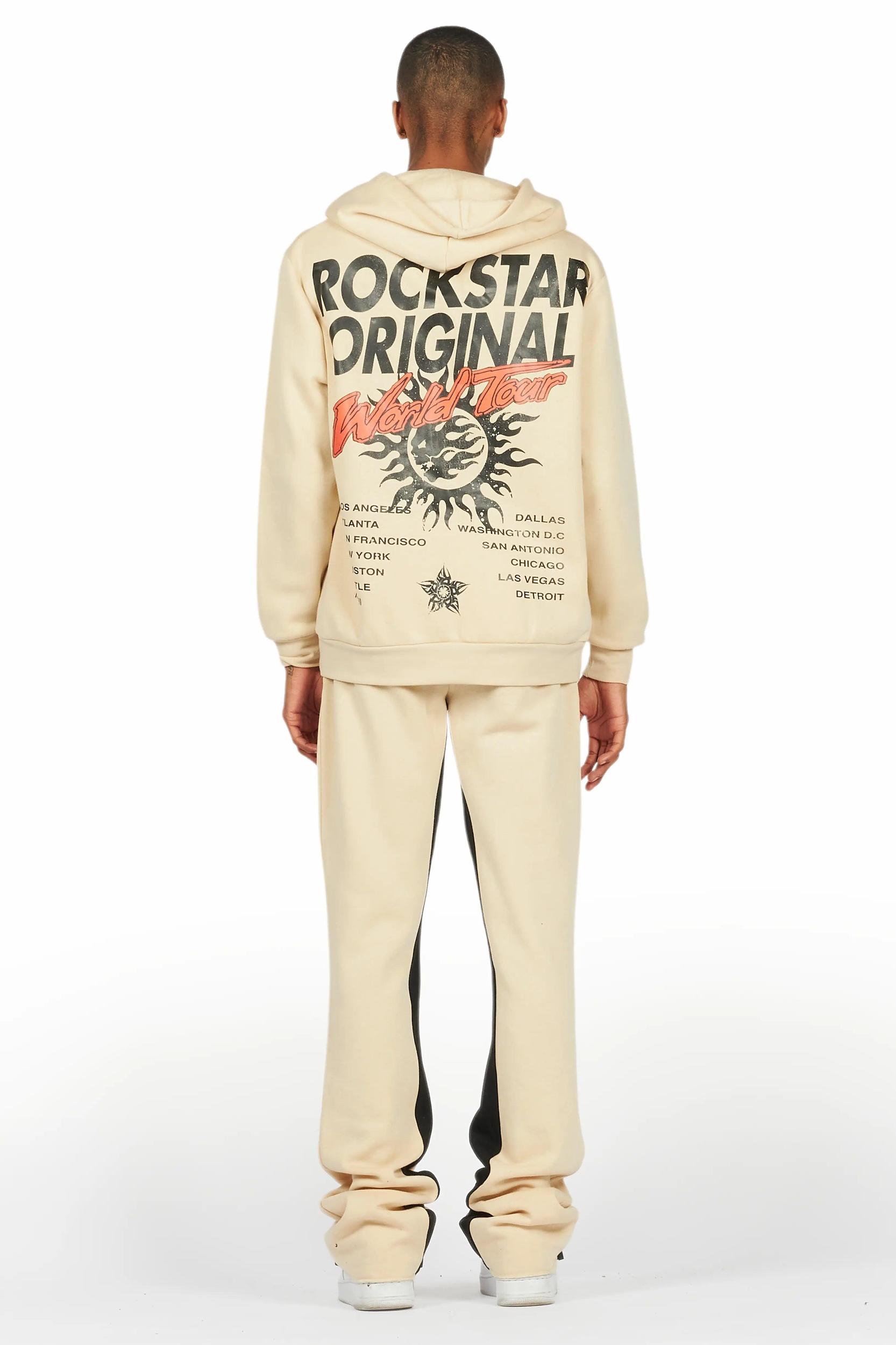 Yash Beige Hoodie Baggy Fit Pant Track Set Male Product Image