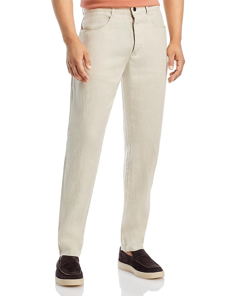 Alex Crane Cham Regular Fit Linen Pants Product Image