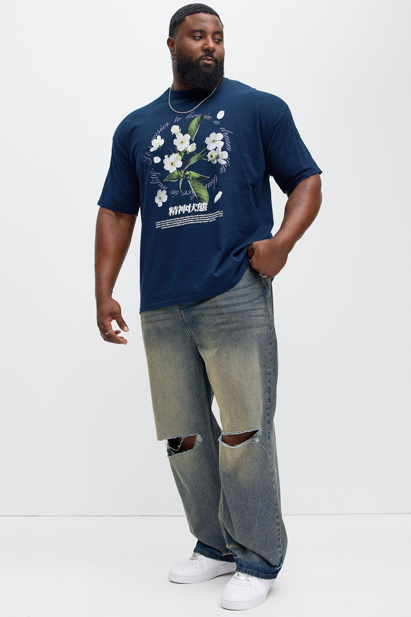 James Distressed Vintage Baggy Jeans - Vintage Blue Wash Product Image