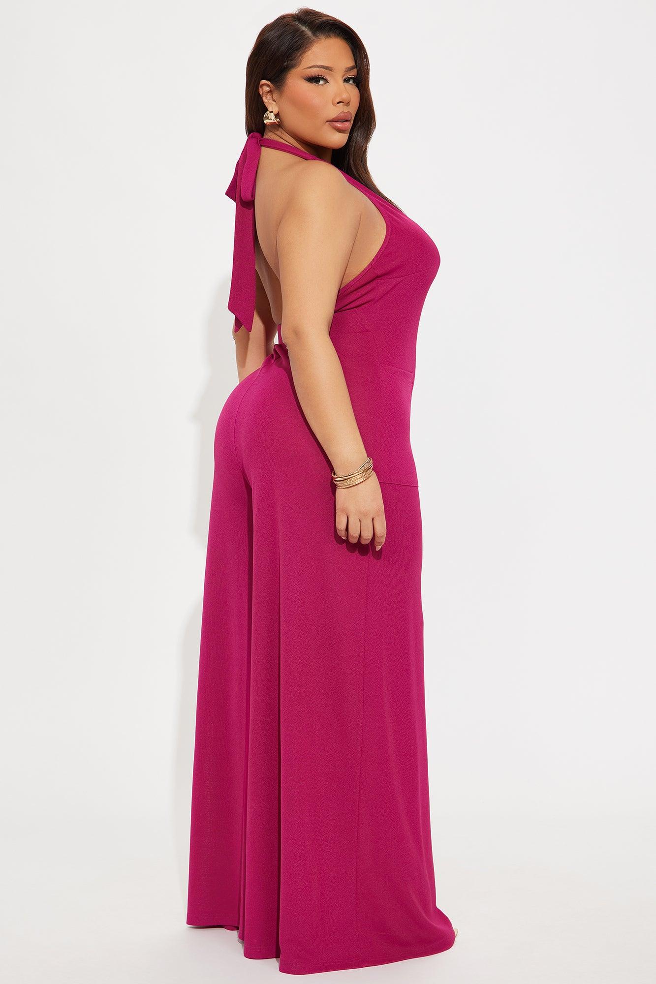 Missed Flights Jumpsuit - Magenta Product Image
