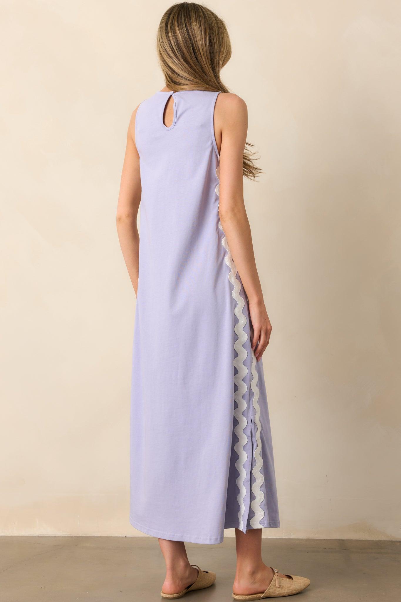 Dawn Purple Heather Cotton Maxi Dress Product Image