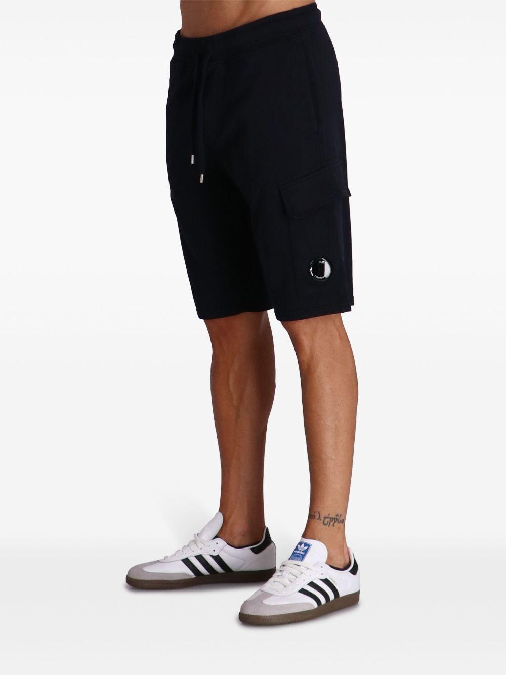 Lens-detail fleece track shorts Product Image