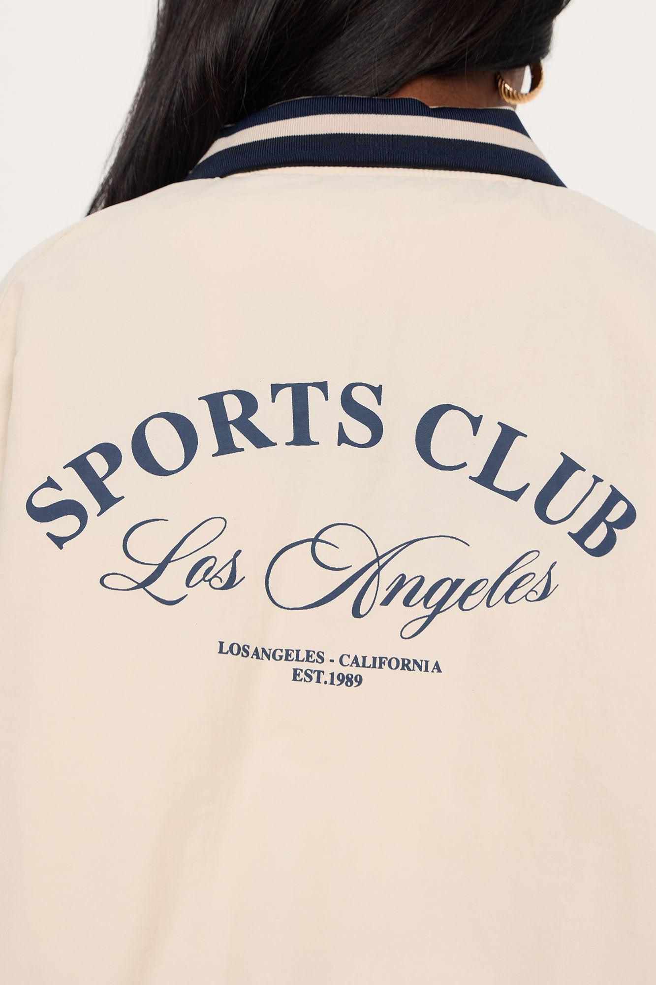 Los Angeles Sports Club Varsity Jacket - Cream Female Product Image