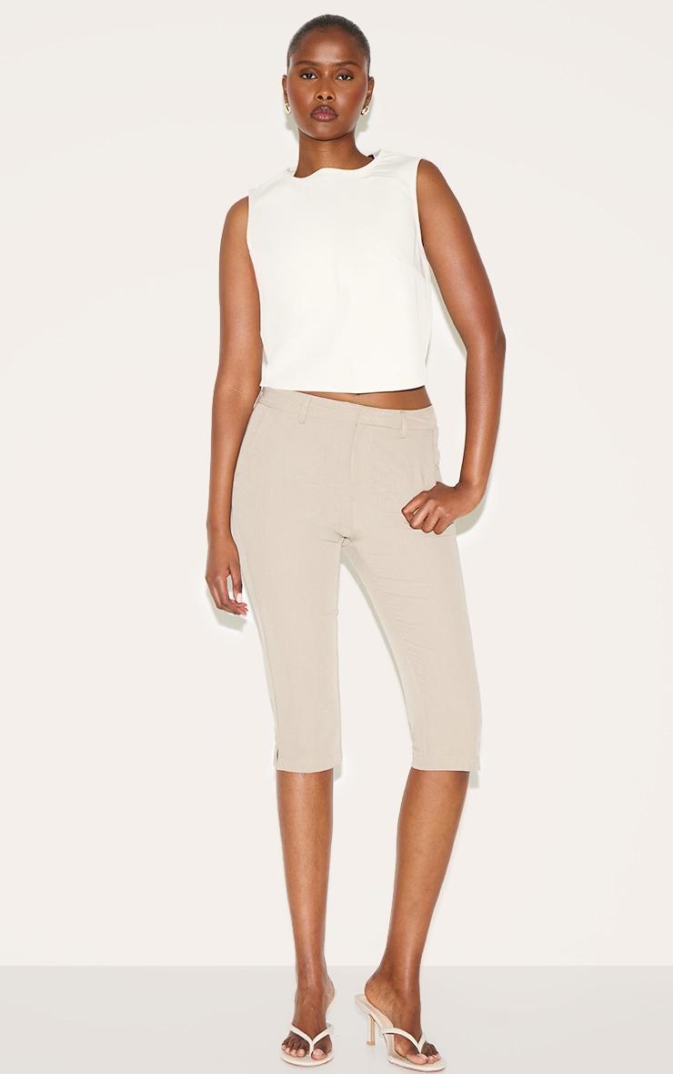 Butter Yellow Woven Sleeveless Boxy Top Product Image