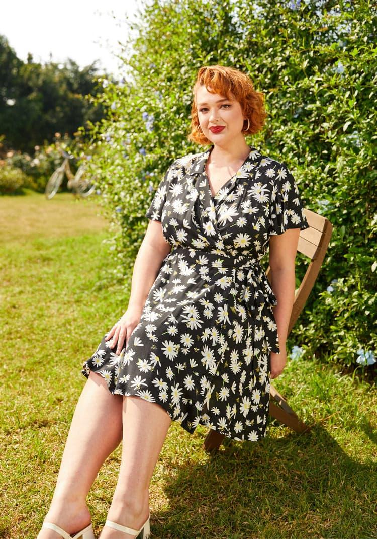 Just Wandering Camp Collar Wrap Dress Product Image