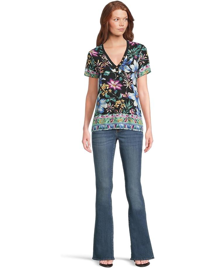 Button Neck Tee Product Image