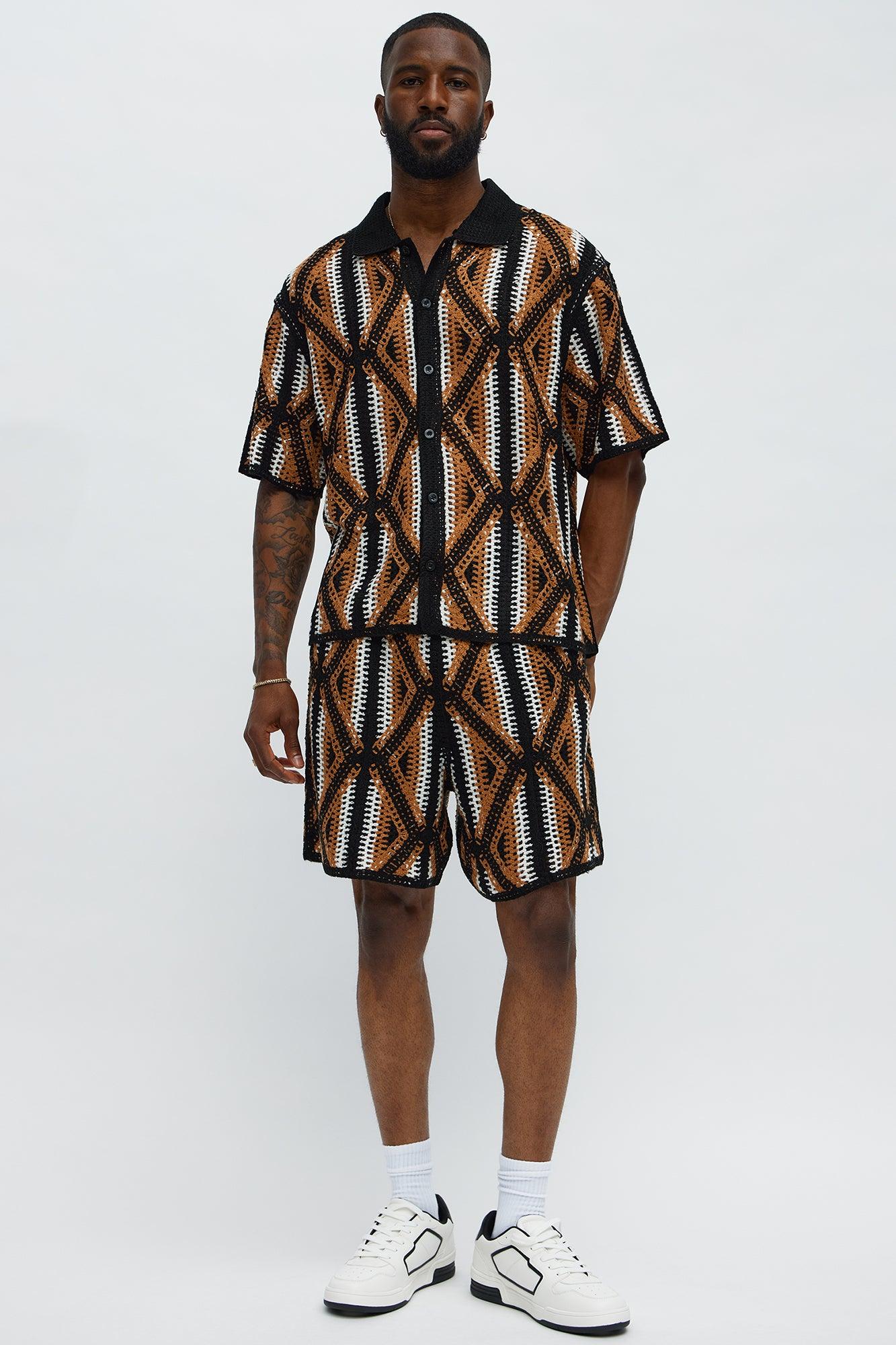 Triangles Knit Short - Black/combo Product Image