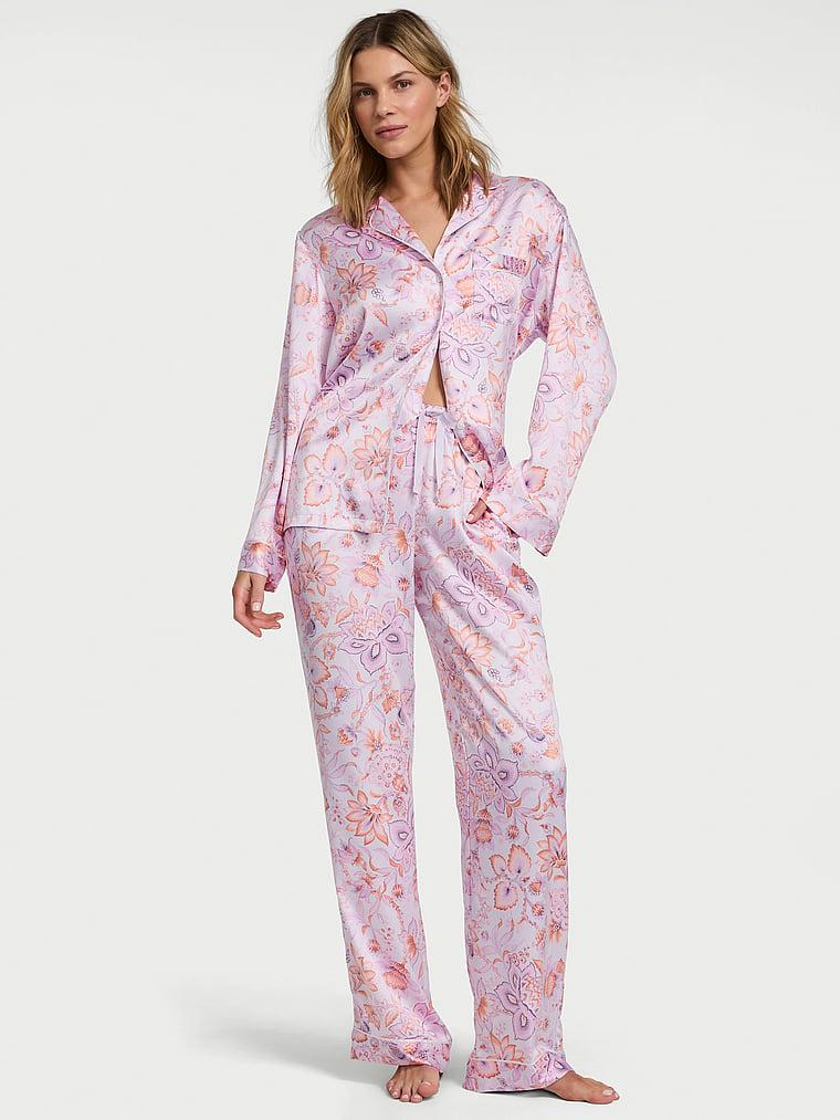 Glazed Satin Short Pajama Set Product Image