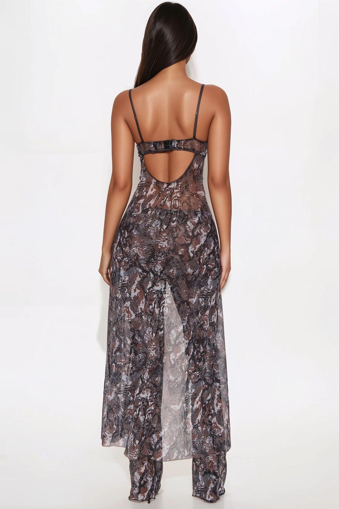 Exotic Nights Animal Print Pant Set - Black/combo Product Image