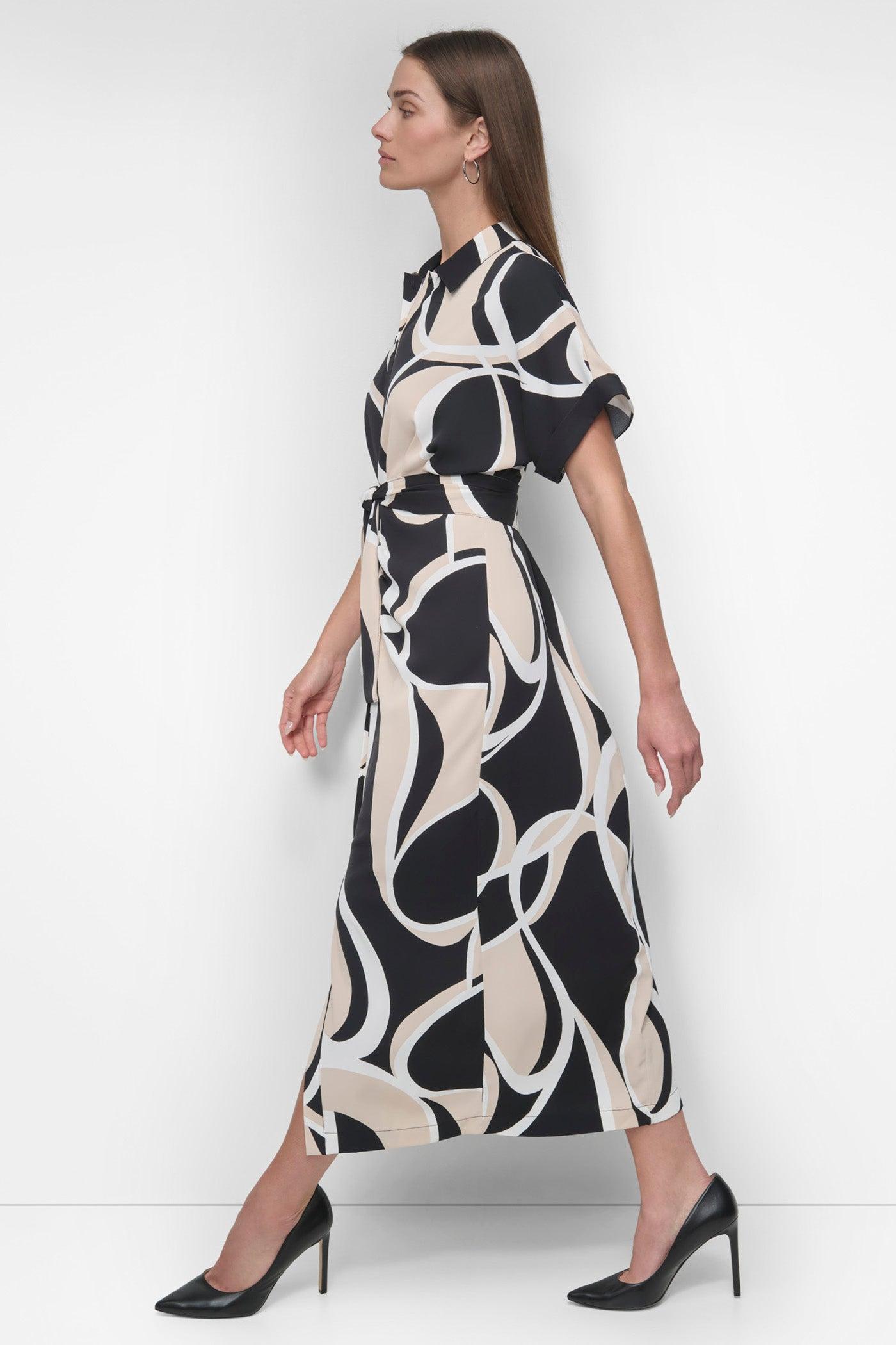 DRAPEY CREPE BELTED MAXI DRESS Product Image