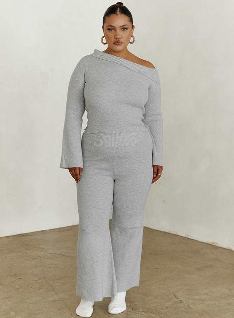 Sina Off The Shoulder Top Grey Curve Product Image