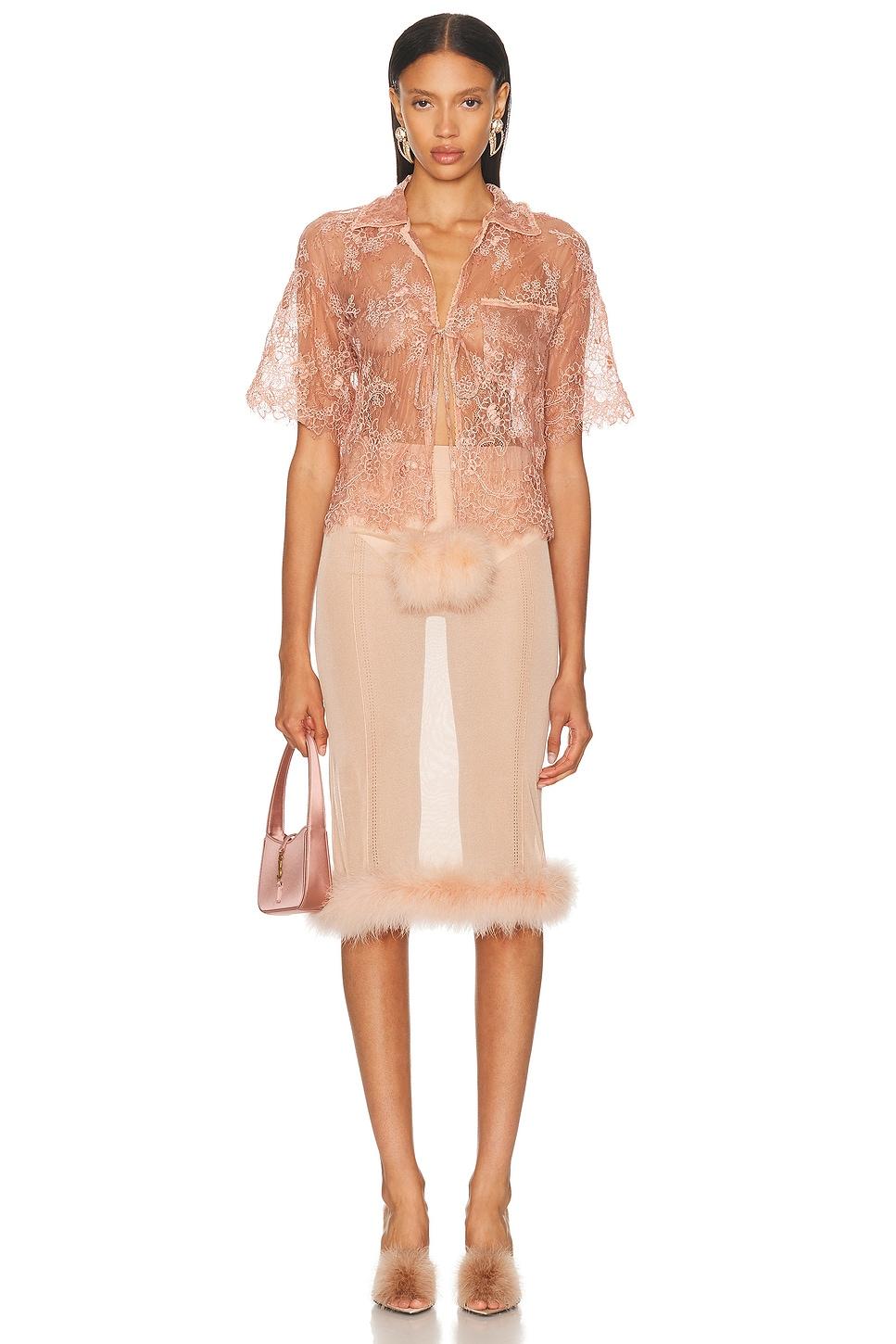 Short Sleeve Lace Blouse Product Image