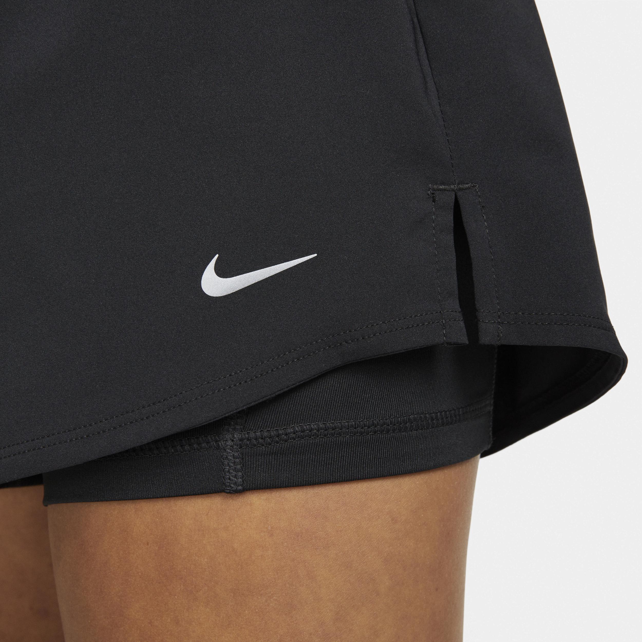 Nike Womens One Dri-FIT High-Waisted 3 2-in-1 Shorts | DX6016-010 Product Image