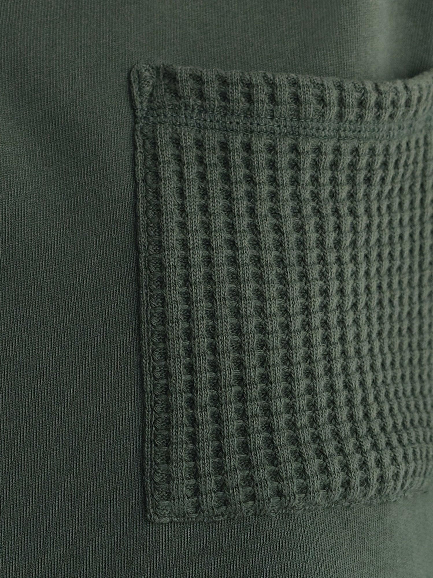 Organic Fleece and Waffle Cropped Half-Zip Sweatshirt Female Product Image