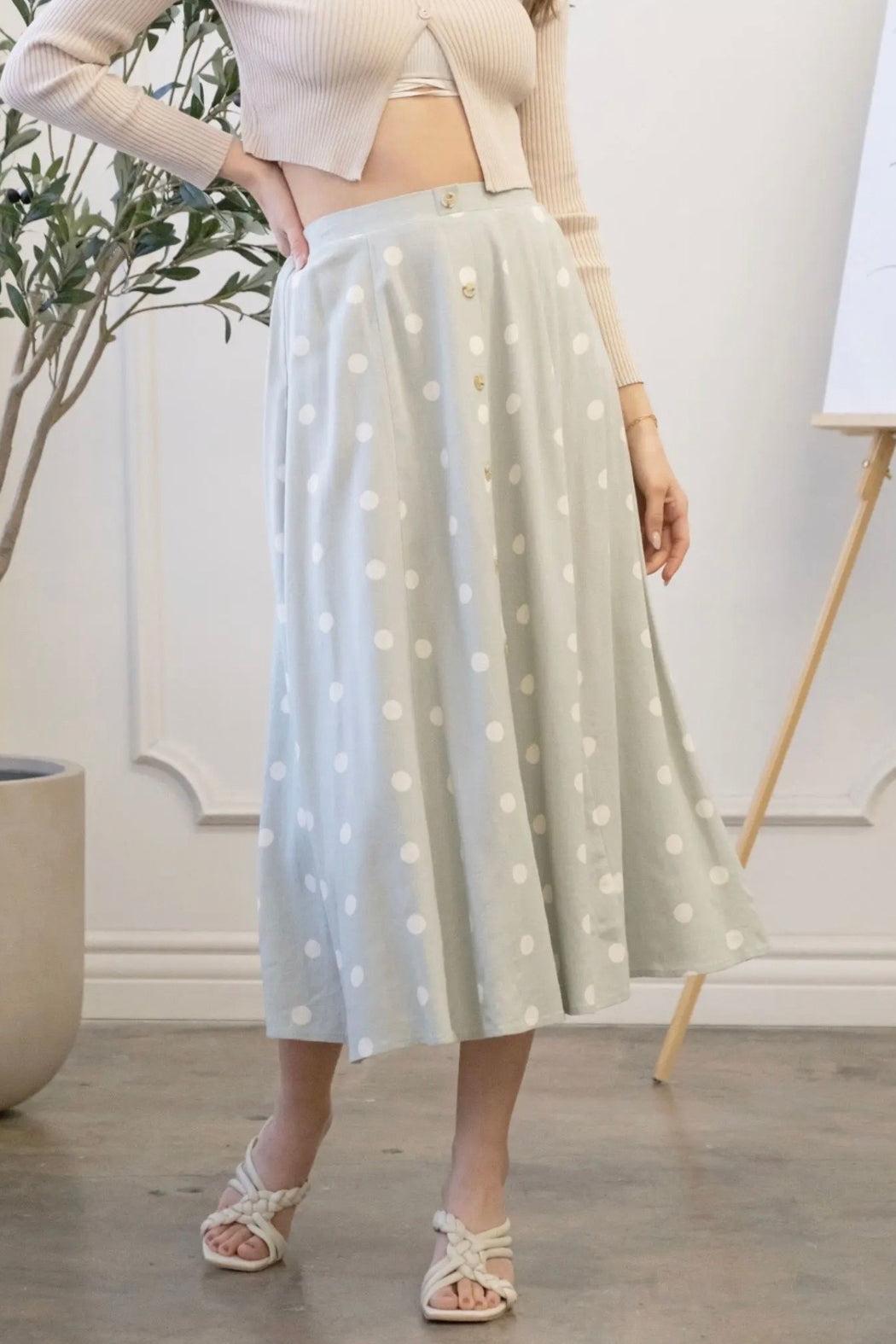 Polka Dot Midi Skirt Product Image