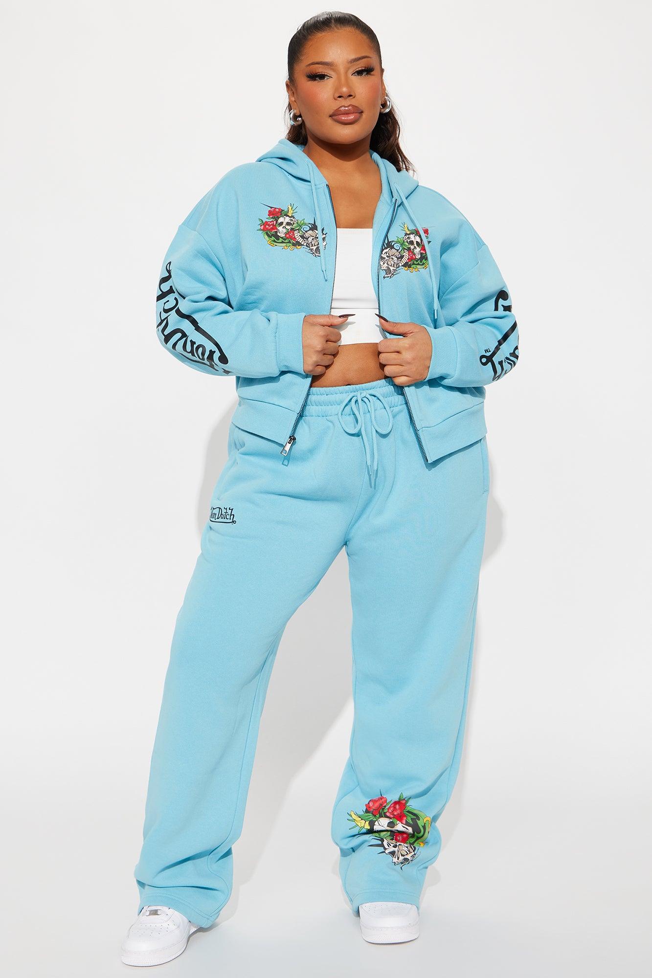 Von Dutch Skull Oasis Zip Up Hoodie - Blue/combo Product Image