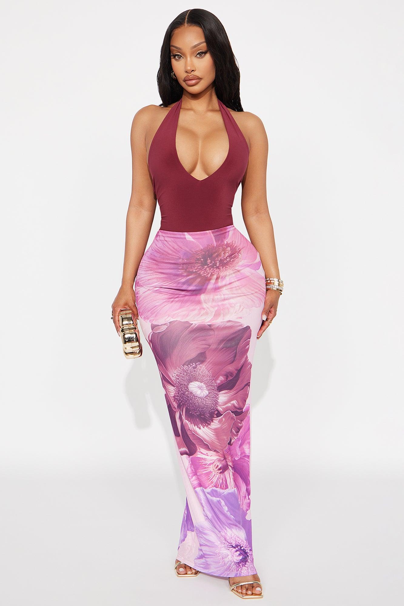 It's Getting Hot In Here Bodysuit - Burgundy Female Product Image