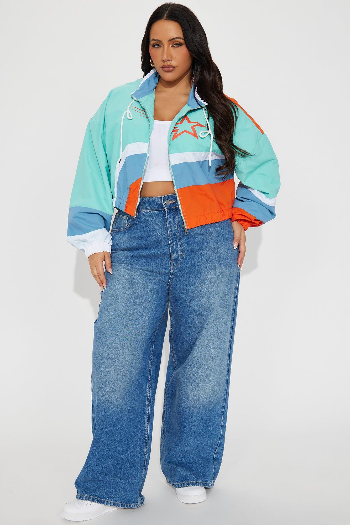 90's Era Colorblock Windbreaker - Multi Color Product Image